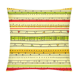 Personality  Seamless Texture Of Old Paper And Ethnicity Patterns Pillow Covers