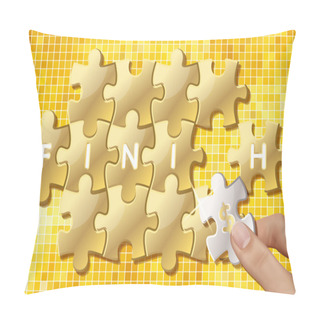 Personality  Jigsaw Puzzle Pieces With Words Finish Pillow Covers