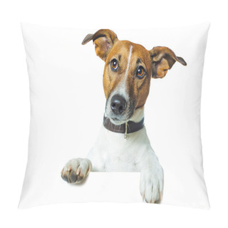 Personality  Dog With Banner Pillow Covers