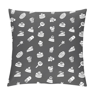 Personality  Seamless Pattern Of Bakery And Cake Icons. Pillow Covers