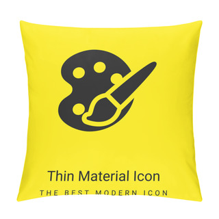 Personality  Art Palette Minimal Bright Yellow Material Icon Pillow Covers