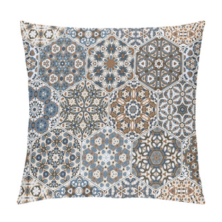 Personality  Eastern Seamless Pattern Tiles Pillow Covers