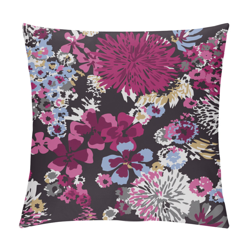 Personality  Seamless Colorful Flower Pattern Pillow Covers