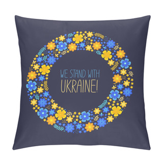 Personality  Floral Wreath In Ukrainian Colors With The Inscription 
