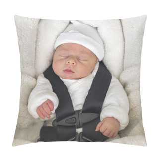 Personality  Newborn Baby Boy Sleeping In Comfortable Car Seat Pillow Covers