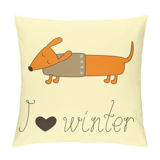Personality  Winter Dachshund Pillow Covers