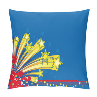 Personality  Christmas Blue Background Star Explosion Pillow Covers
