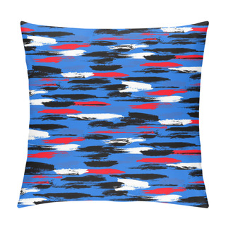 Personality Pattern With Brushstrokes And Stripes Pillow Covers
