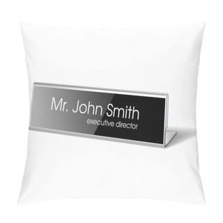 Personality  Name Holder For Events. Vector Illustration Pillow Covers