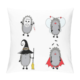 Personality  Hedgehogs Dressed For Halloween Pillow Covers