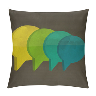 Personality  Colorful Speech Bubbles Vector Illustration Pillow Covers