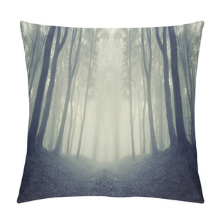 Personality  Forest Frame With Symmetrical Trees Pillow Covers