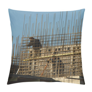 Personality  Workers On A Construction Site Pillow Covers