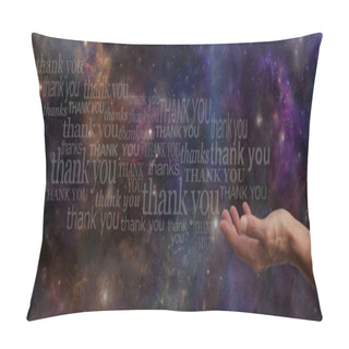 Personality  Thanking The Universe Website Banner Pillow Covers