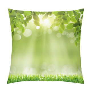 Personality  Natural Green Background Pillow Covers