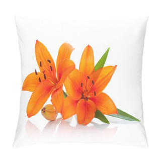 Personality  Two Orange Lily Pillow Covers