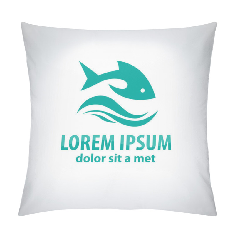 Personality  Fish abstract vector design logo template.  pillow covers
