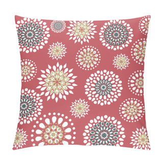 Personality  Seamless With Round Flowers Pillow Covers