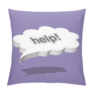 Personality  Speach Bubble Help Pillow Covers
