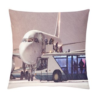 Personality  Plane And The Passengers Pillow Covers