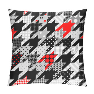 Personality  Hounds-tooth Geometric Pattern Of Patchworks Pillow Covers