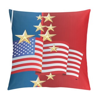 Personality  United States Flag Pillow Covers