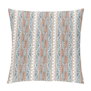 Personality  Colorful Vintage Tribal Motif Pattern With Bohemian African Style Multicolor. Vector Illustration For Fashion Wrapping And Textile Print. Pillow Covers
