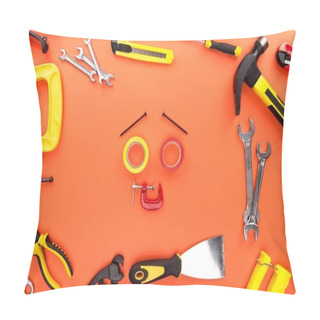 Personality  Smiley Face Made Of Tools Pillow Covers