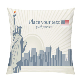 Personality  Background Of New York Pillow Covers