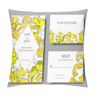Personality  Vector Golden Monogram Floral Ornament. Black And White Engraved Ink Art. Wedding Background Card Decorative Border. Pillow Covers