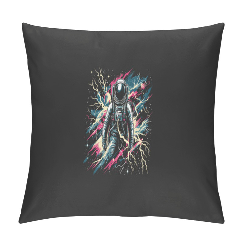 Personality  Astronaut On Galaxy Vector Artwork Design Pillow Covers