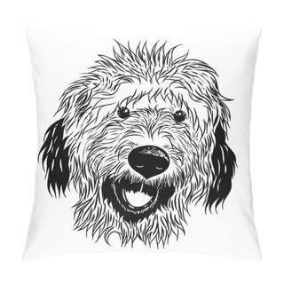 Personality  Portrait Of Labradoodle Puppy Pillow Covers