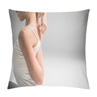 Personality  Athletic Woman Stretching Pillow Covers