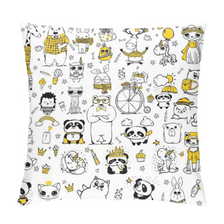 Personality  Doodle Animals Collection Pillow Covers