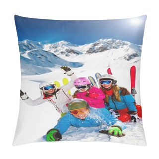 Personality  Skiing, Winter, Snow, Skiers, Sun And Fun Pillow Covers