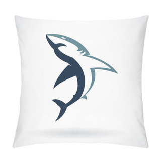 Personality  Shark Logo On A White Background Pillow Covers