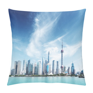 Personality  Shanghai Skyline And Sunny Day Pillow Covers