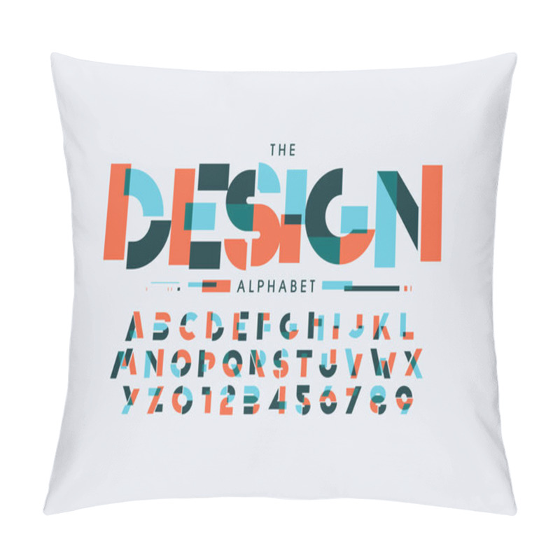 Personality  Vector of stylized modern font and alphabet pillow covers