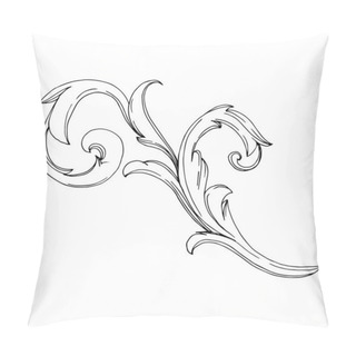Personality  Vector Golden Monogram Floral Ornament. Black And White Engraved Ink Art. Isolated Ornaments Illustration Element. Pillow Covers