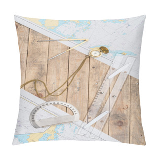 Personality  Skipper Equipment And Map Pillow Covers