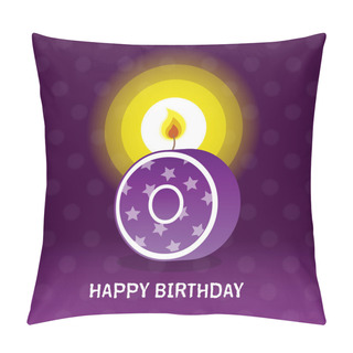 Personality  Birthday Card, Zeroth Birthday With Candle Pillow Covers