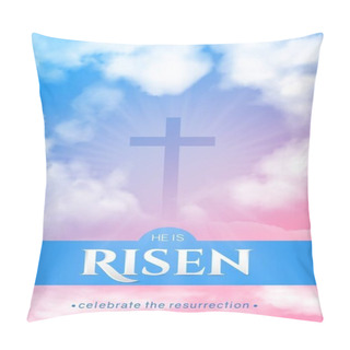 Personality  Christian Religious Design For Easter Celebration. Pillow Covers