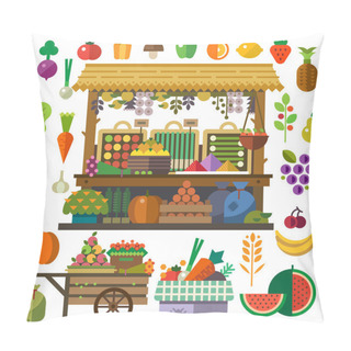 Personality  Food Market Pillow Covers
