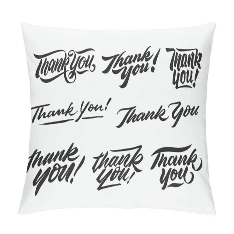 Personality  thank you hand written lettering bundle 1 pillow covers