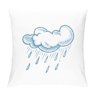 Personality  Vector Doodle Big Set Of Hand Drawn Clouds Pillow Covers