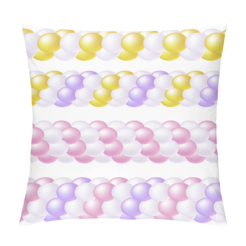 Personality  Garland of balloons. Seamless border for decoration. pillow covers