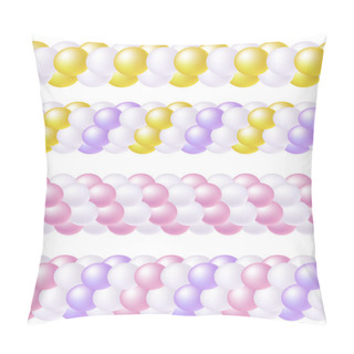 Personality  Garland Of Balloons. Seamless Border For Decoration. Pillow Covers