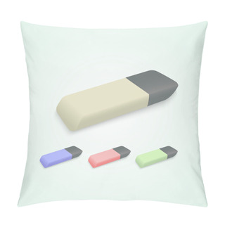 Personality  Vector Set Of Erasers. Pillow Covers