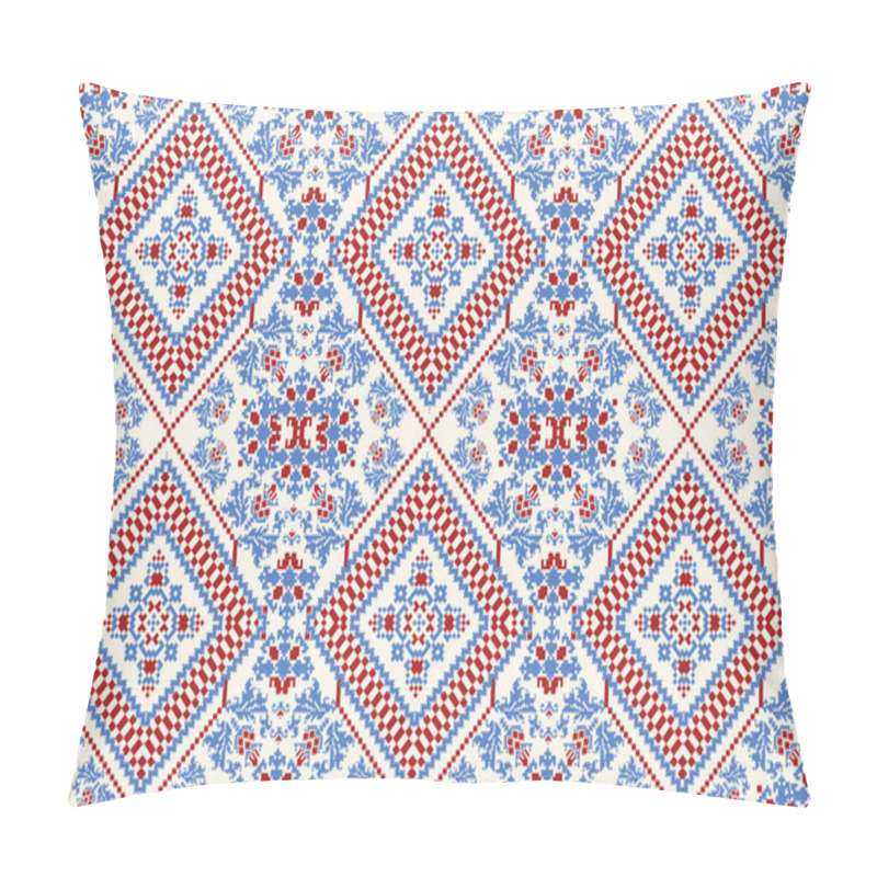 Personality  Slavic ornament seamless pattern traditional.geometric ethnic oriental embroidery on white background.Aztec style abstract vector illustration.design for texture,fabric,clothing,wrapping,decoration. pillow covers