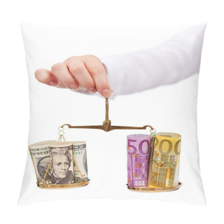Personality  Currency Exchange Rates And Currency Wars Concept Pillow Covers